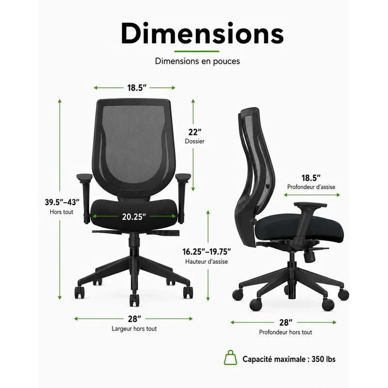 Chaise de bureau Youtoo
