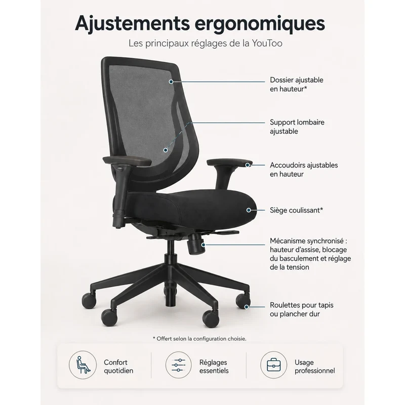 Chaise de bureau Youtoo