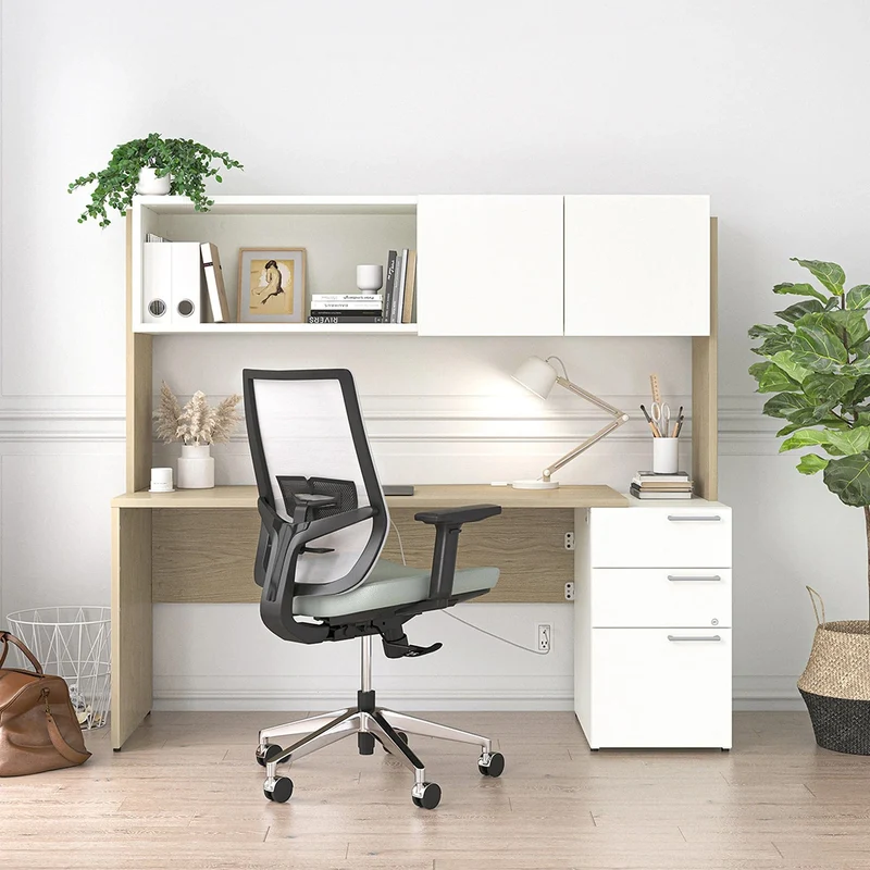 Bureau droit 60"L avec rangement Concept C.A.