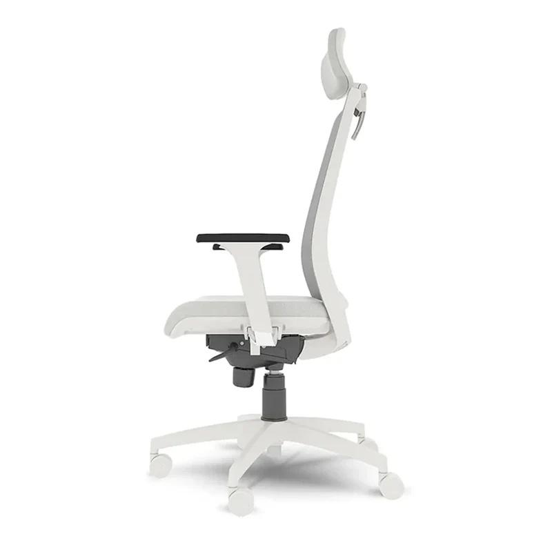 Chaise exécutive blanche avec appui-tête L1