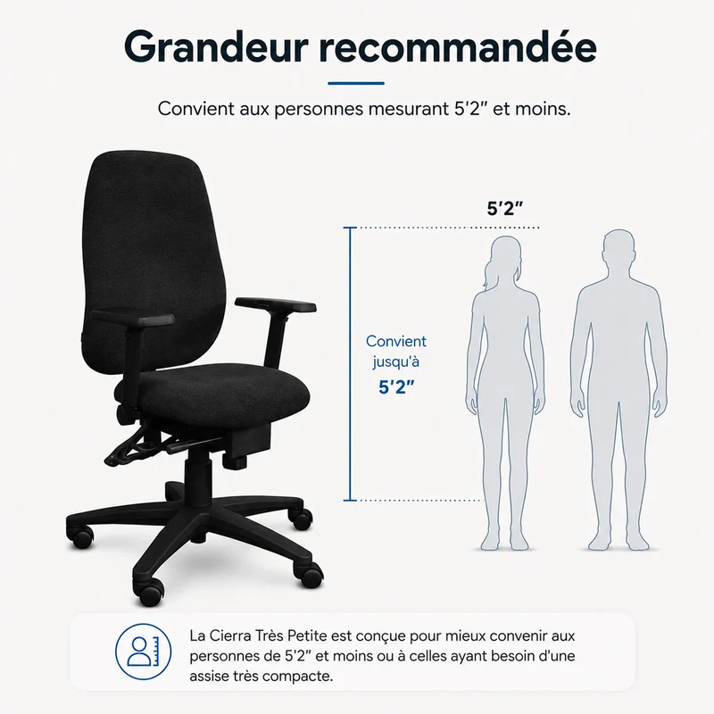 Chaise ergonomique Cierra Très Petite Taille
