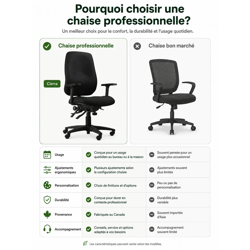 Chaise ergonomique Cierra Standard