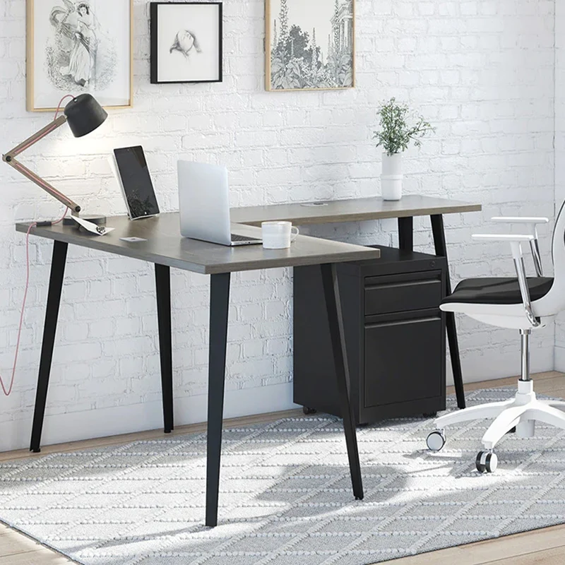 Petit bureau de travail avec retour et caisson Collection Stad