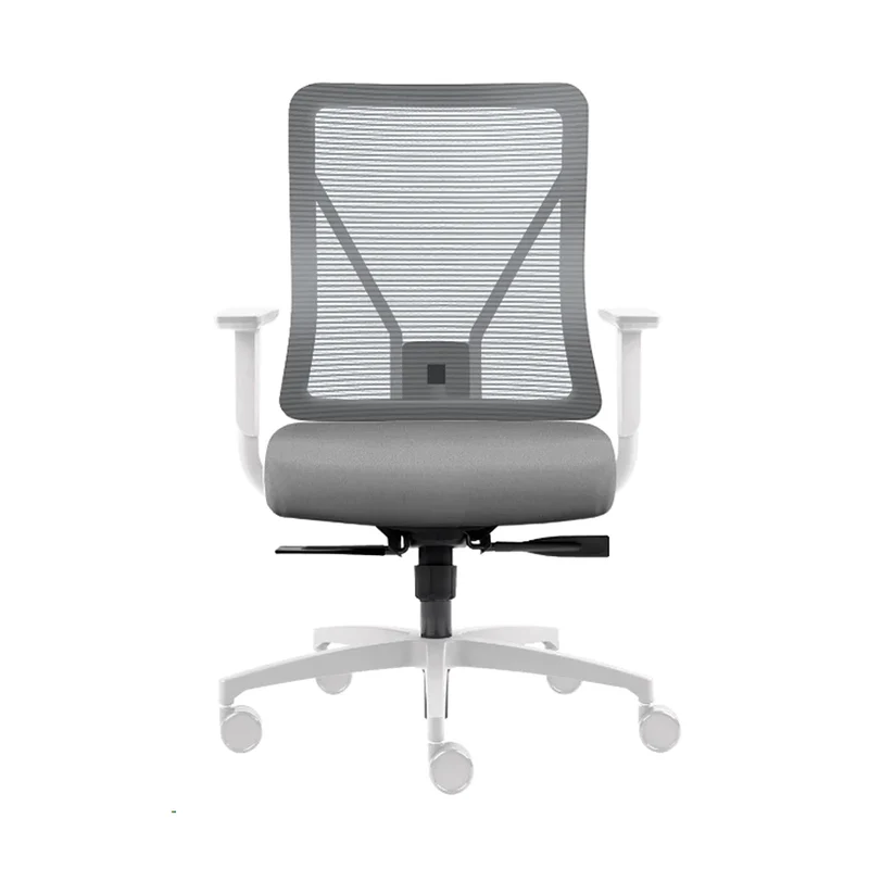 Chaise de bureau dossier moyen, bâti blanc Levo