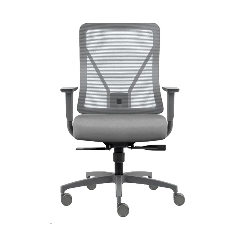 Chaise de bureau dossier moyen, bâti gris Levo
