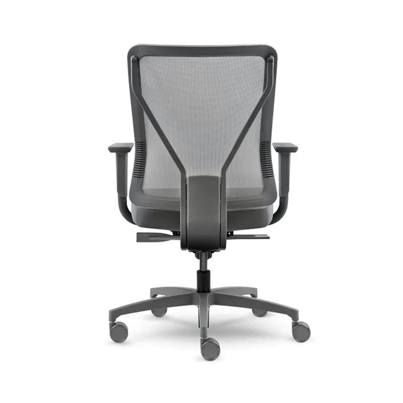Chaise de bureau dossier moyen, bâti gris Levo