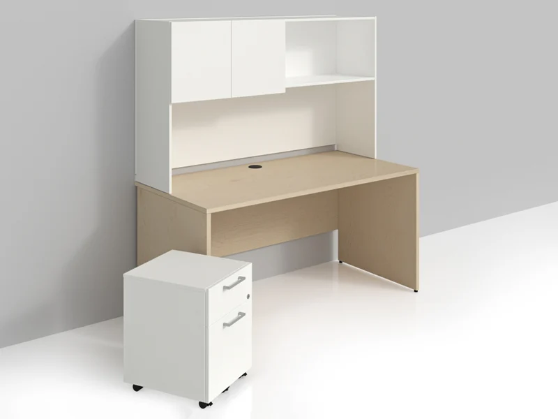 Ensemble 5 - Bureau droit avec caisson mobile, Concept 300