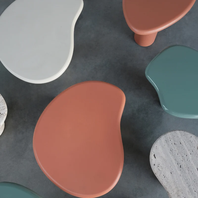 Ada - Bijzettafel Low - Glossy StoneSkin