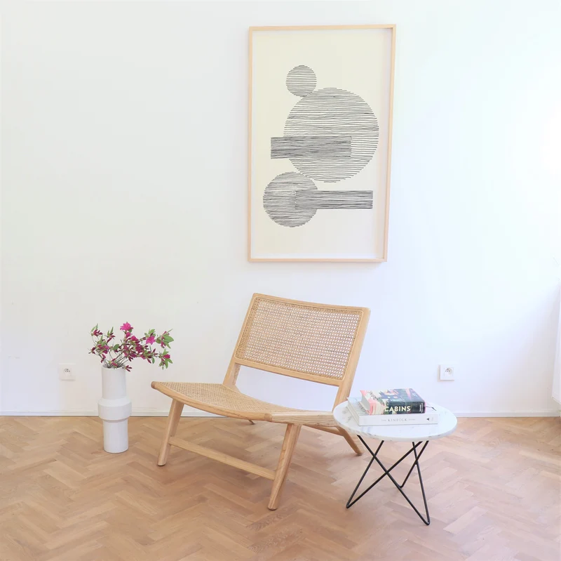 Rieten Fauteuil - Flora - Eik