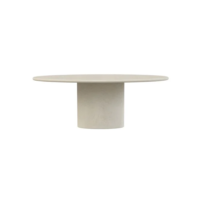 Ovale eettafel betonlook - Dena - Latte - 220cm - StoneSkin
