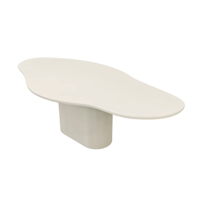 Organische Eettafel - Cian - Betonlook - StoneSkin - Latte