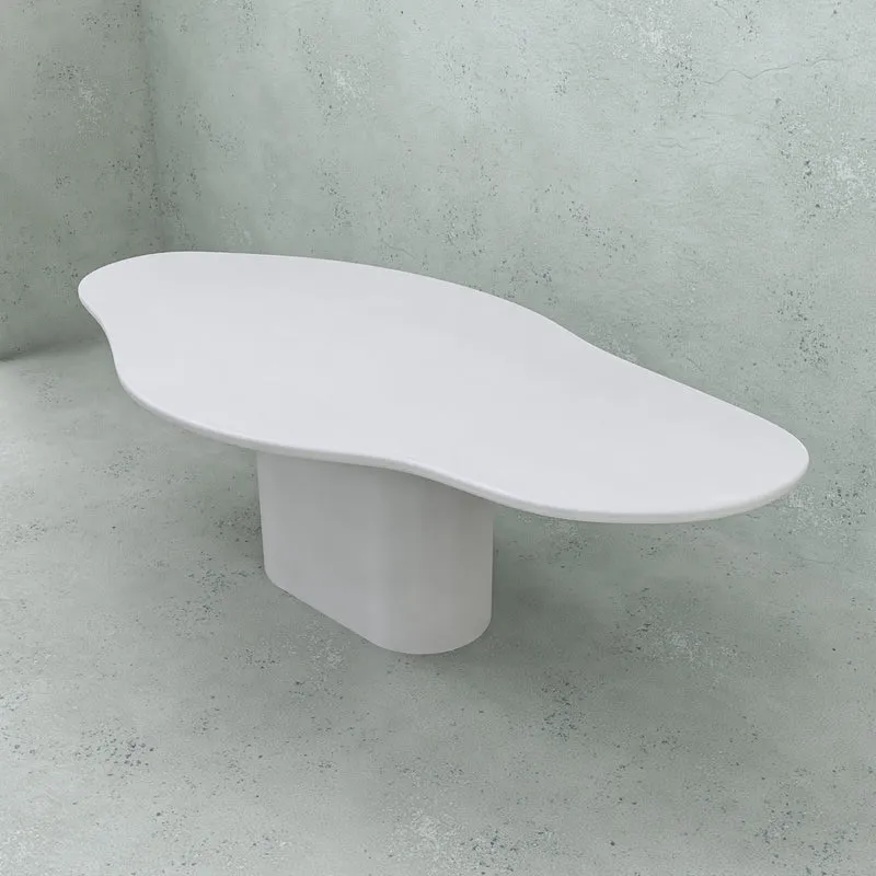 Organische Eettafel - Cian - Betonlook - StoneSkin - Latte
