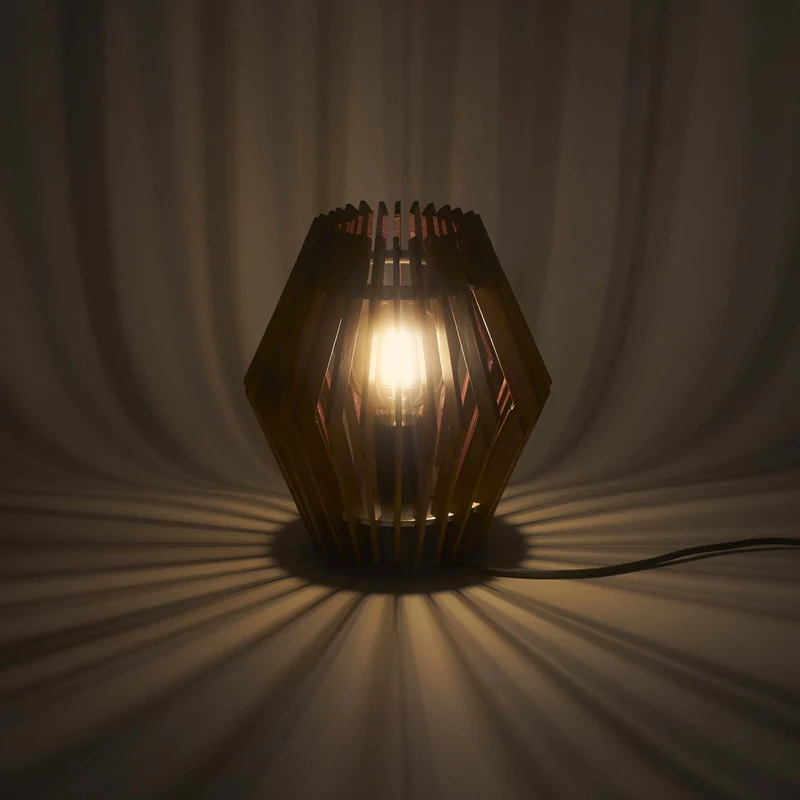 Wood Table Lamp ALES by Massimo Martino, Francesco De Luca, Andrea Riva for Winetage