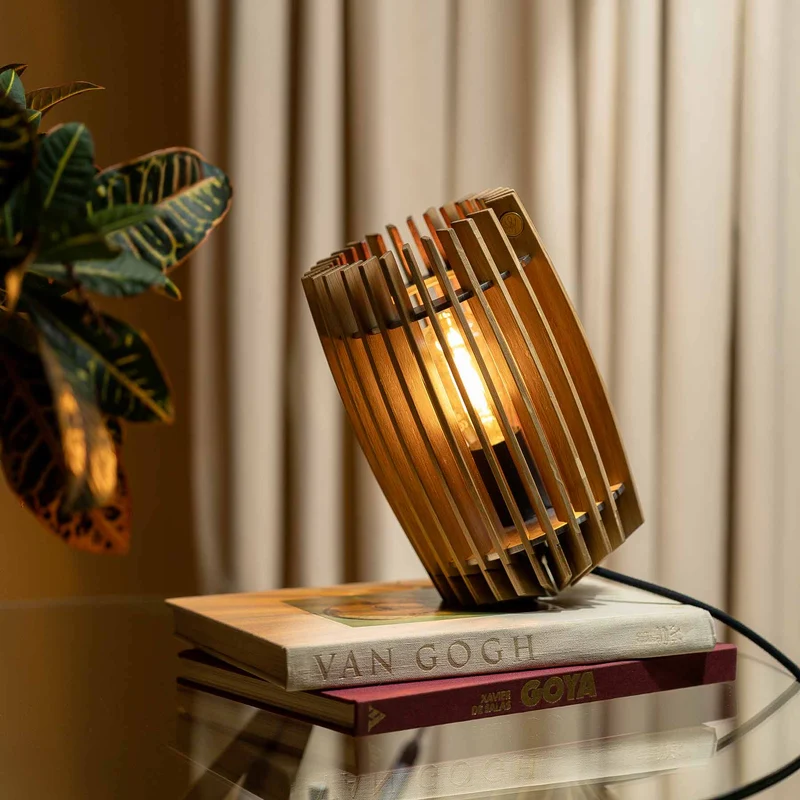 Wood Table Lamp BOSA by Massimo Martino, Francesco De Luca, Andrea Riva for Winetage