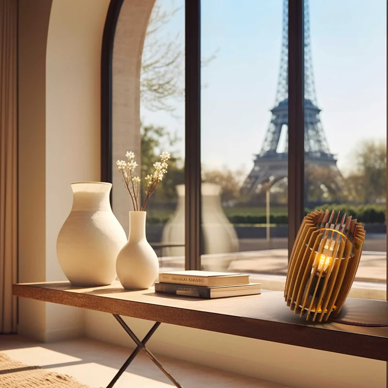 Wood Table Lamp BOSA by Massimo Martino, Francesco De Luca, Andrea Riva for Winetage