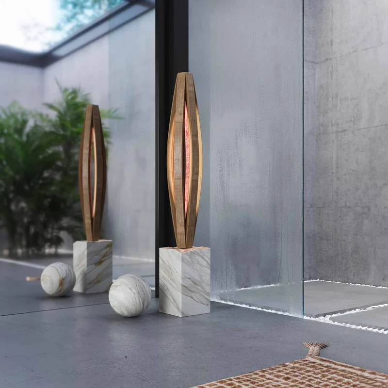 Wood Floor Lamp PIENZA by Massimo Martino, Francesco De Luca e Andrea Riva for Winetage