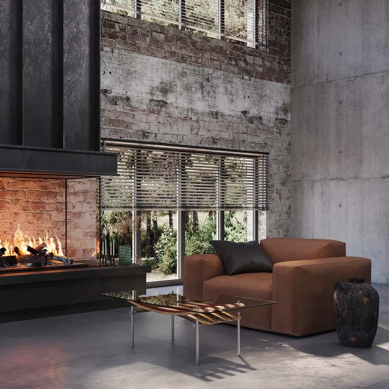 Wood and Glass Coffee Table VINCI by Winetage