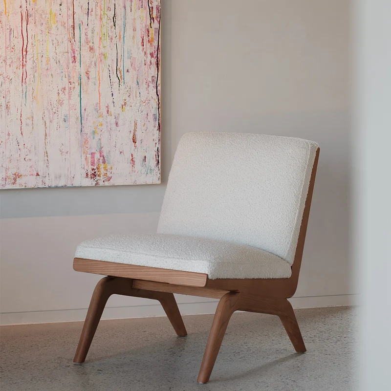 Joanna - Fauteuil - Walnoot/Teddystof