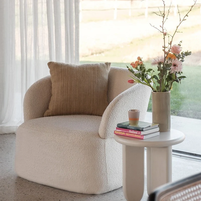 Barriel - Fauteuil - Wit Bouclé