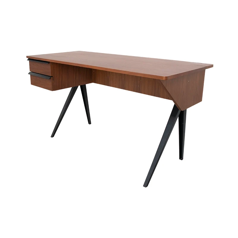 Walnoten bureau met 2 lades - Dijon - 140 cm