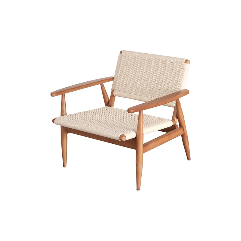 Hobart - Fauteuil - Teakhout - Gewoven touw zitting