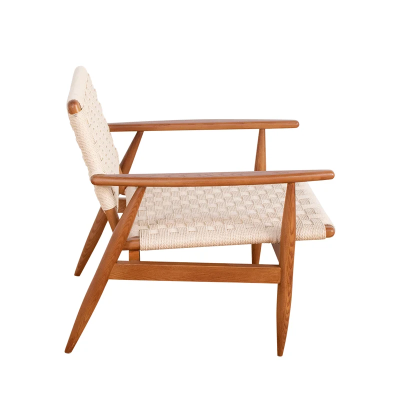 Hobart - Fauteuil - Teakhout - Gewoven touw zitting
