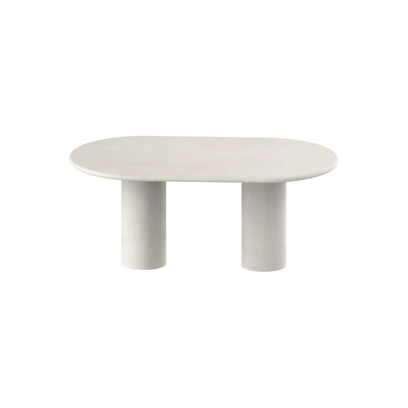 Ovale eettafel met ronde tafelpoten - Kimberly - Microskin