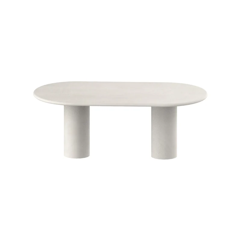 Ovale eettafel met ronde tafelpoten - Kimberly - Microskin