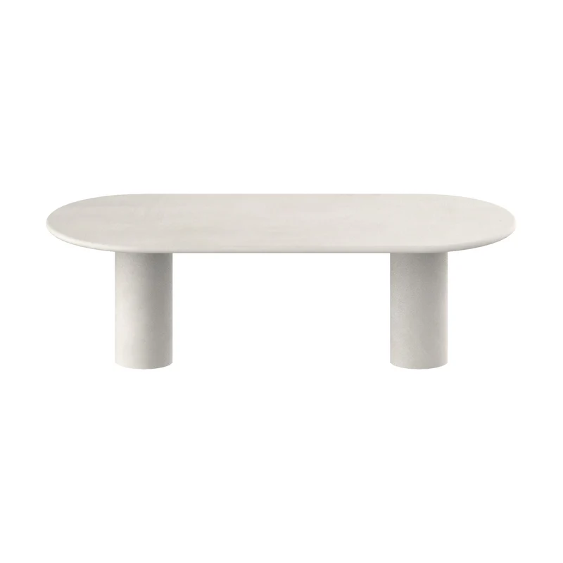 Ovale eettafel met ronde tafelpoten - Kimberly - Microskin