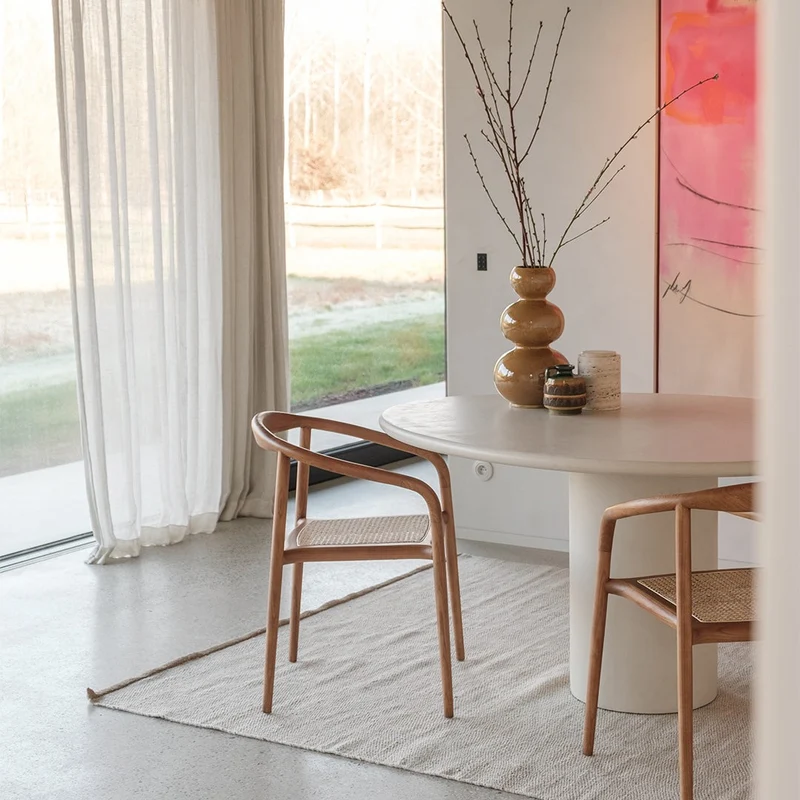 Mortexlook ovalen eettafel - Reef - 140 cm - Microskin