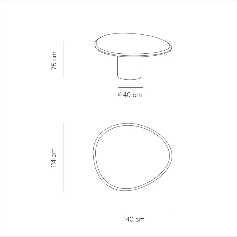 Mortexlook ovalen eettafel - Reef - 140 cm - Microskin