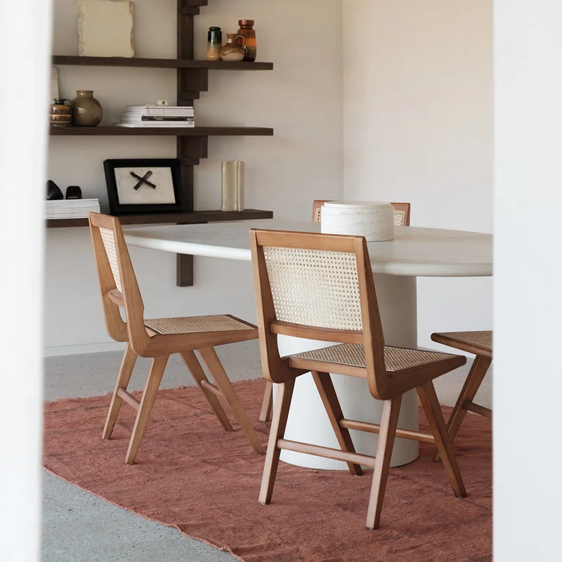 Beige eettafel in mortex look - Microskin - 180 cm - Geelong