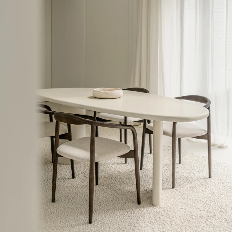 Rouen - Ovale eettafel - Microskin - 220 cm