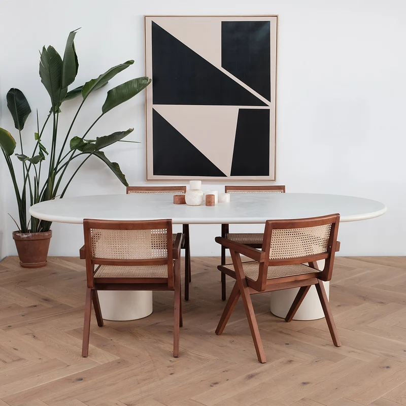 Astrid - mortex look eettafel - 240 cm - Microskin