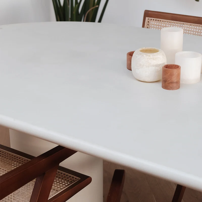 Astrid - mortex look eettafel - 240 cm - Microskin