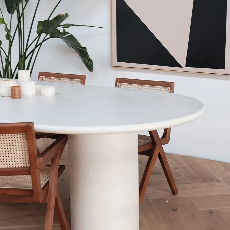 Astrid - mortex look eettafel - 240 cm - Microskin