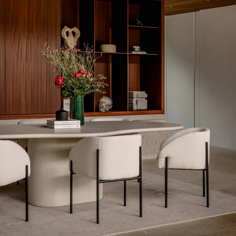 Organische Mortex look Eettafel - Limoges - Microskin