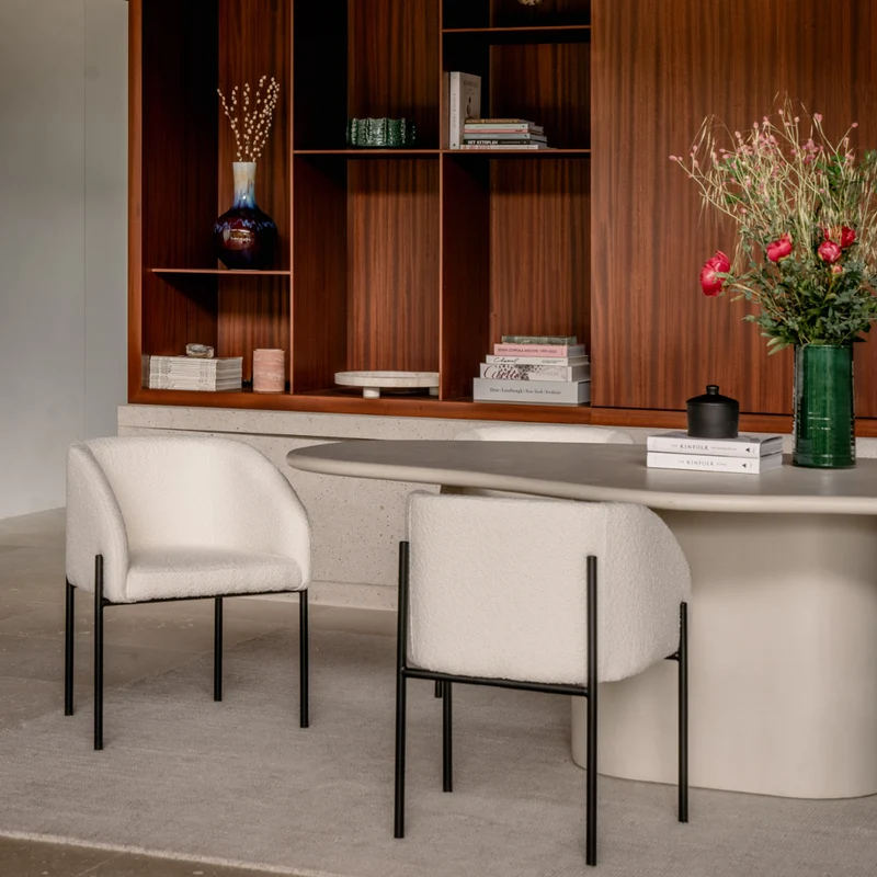 Organische Mortex look Eettafel - Limoges - Microskin