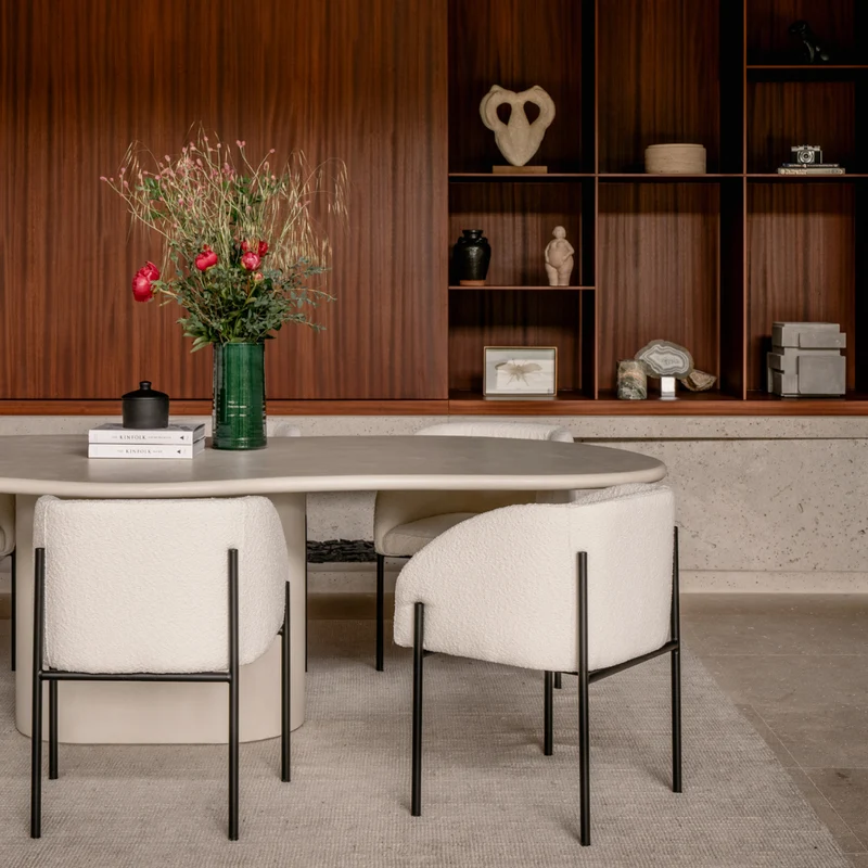 Organische Mortex look Eettafel - Limoges - Microskin
