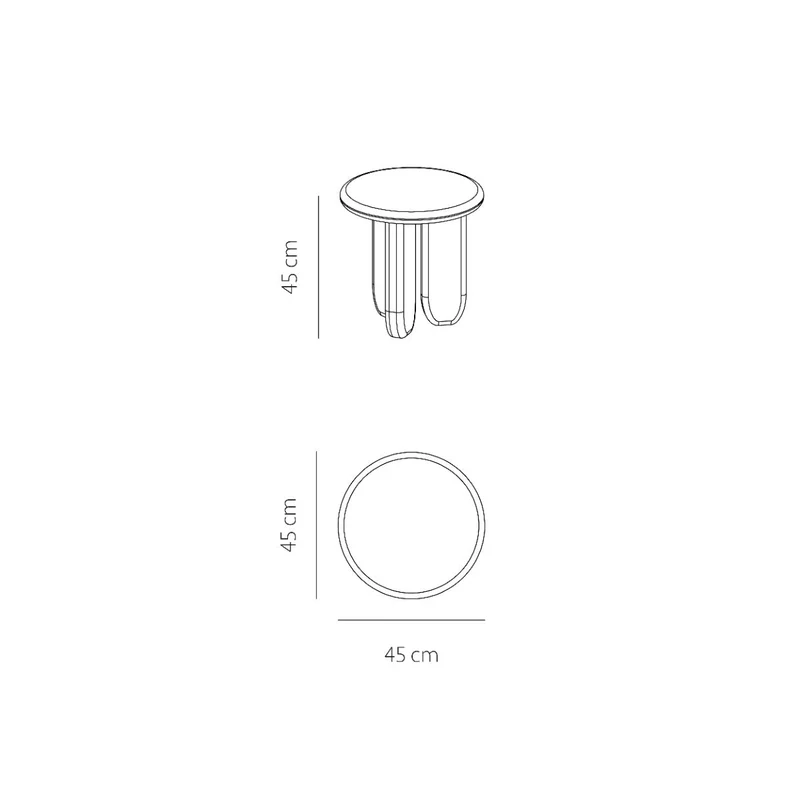Microskin bijzettafel - Ido - 45 cm