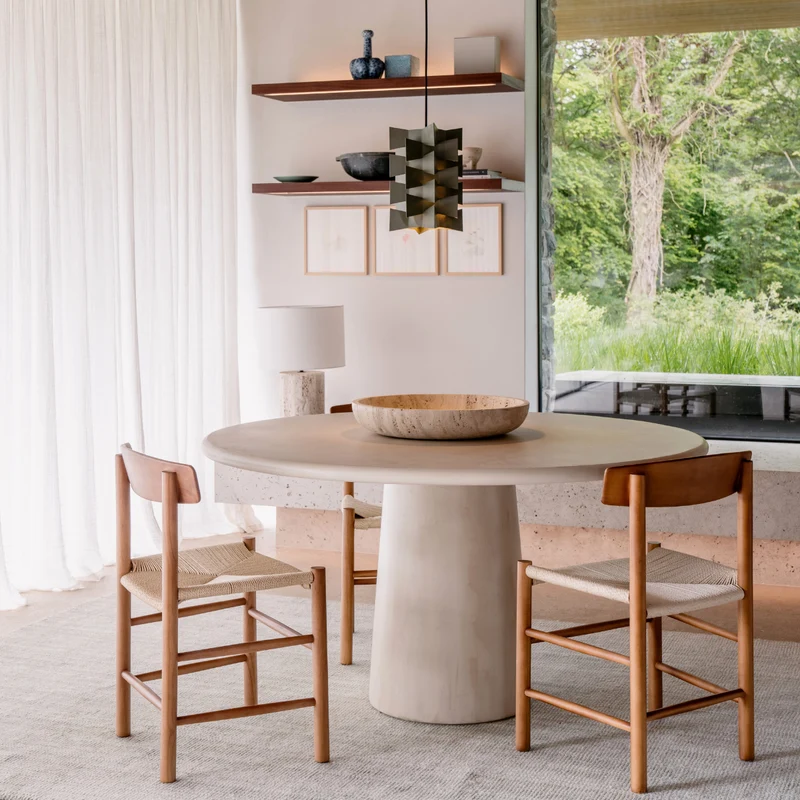 Ronde eettafel in Microskin - Legna