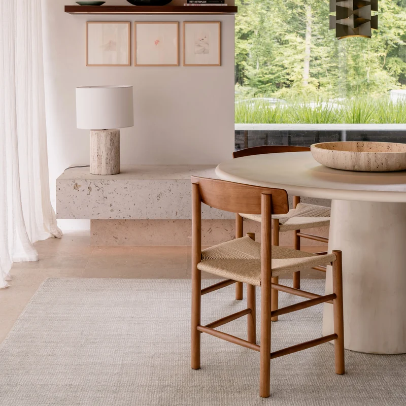 Ronde eettafel in Microskin - Legna