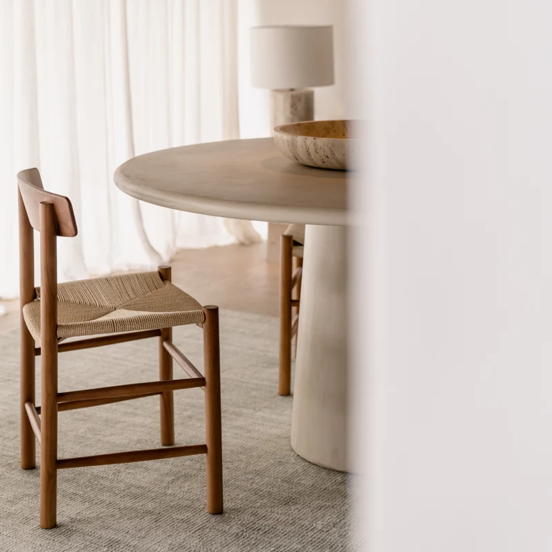Ronde eettafel in Microskin - Legna