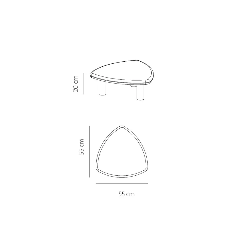 Bijzettafel microskin - Tacy - Laag