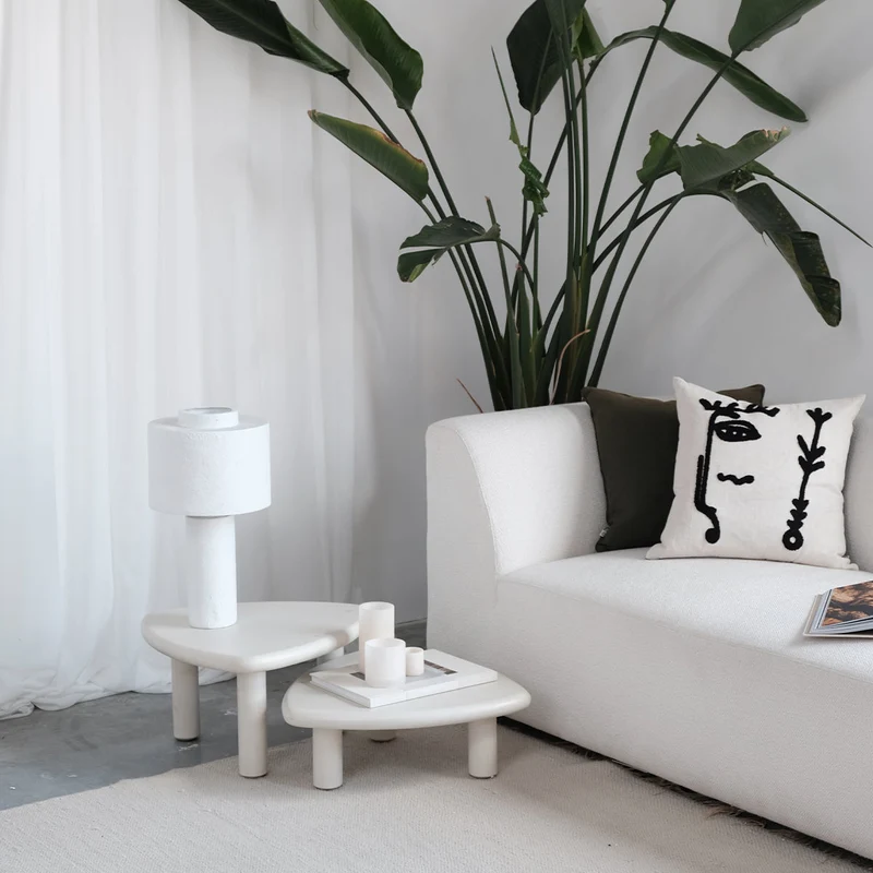 Bijzettafel Mortex look - Tacy - Hoog