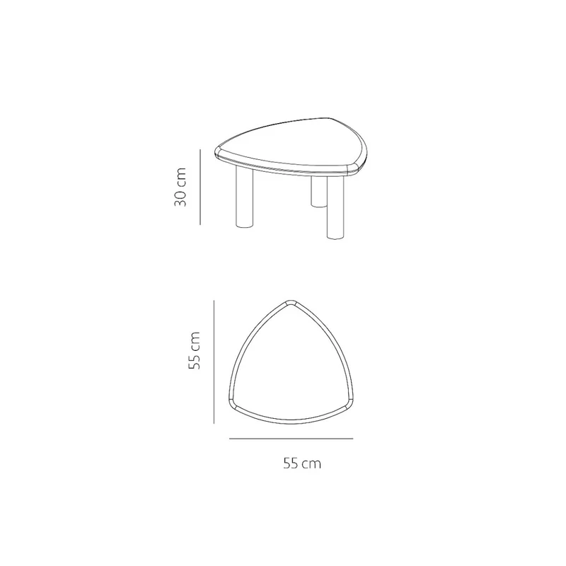 Bijzettafel Mortex look - Tacy - Hoog
