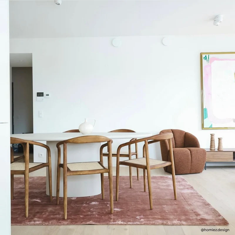 Mortex look eettafel - organisch - Strasbourg - Microskin