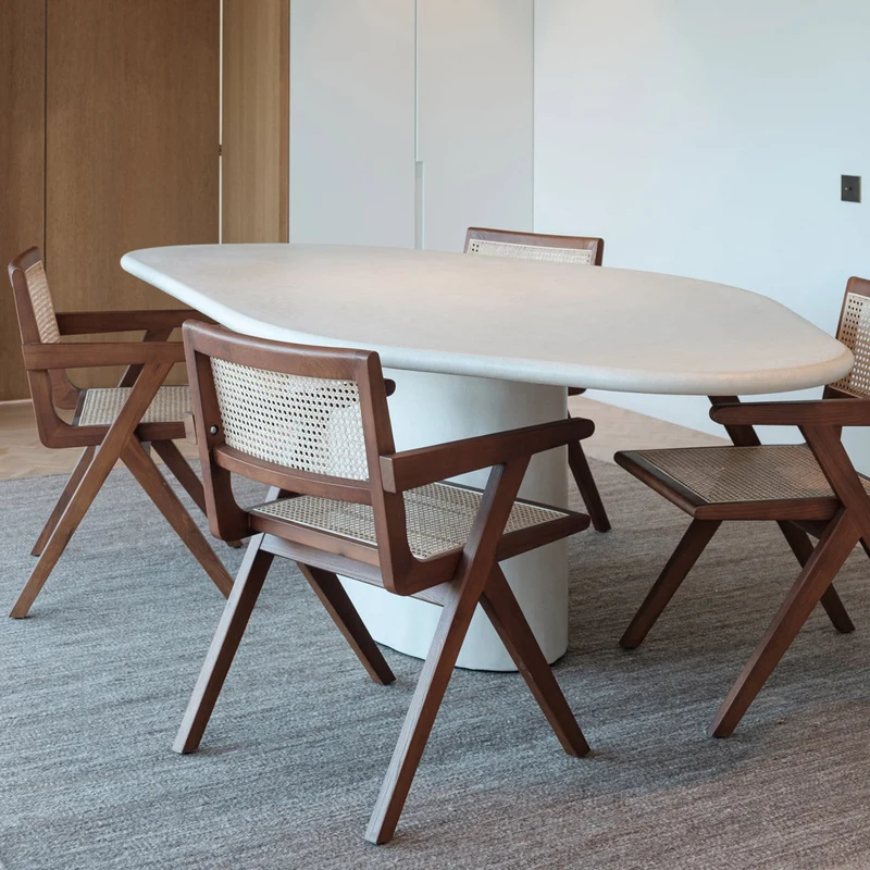 Mortex look eettafel - organisch - Strasbourg - Microskin
