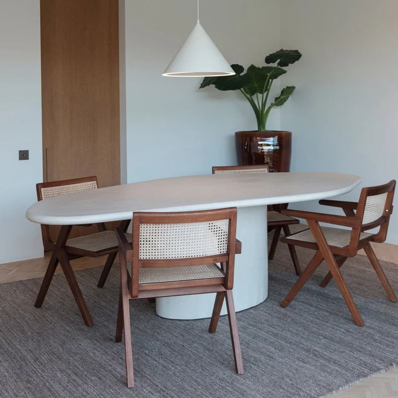 Mortex look eettafel - organisch - Strasbourg - Microskin
