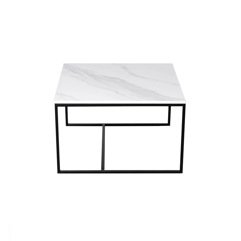Keramische Salontafel - Miles - Calacatta Wit Keramiek - 55×55×35cm